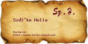 Szőke Hella névjegykártya